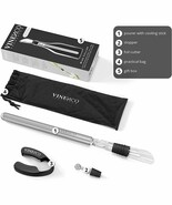Wine Chiller Set + Foil Cutter, Stopper, Pouch, Ebook - Premium 3-In-1 S... - $22.41 CAD
