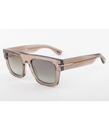 Tom Ford FAUSTO 711 47Q Light Brown / Green Mirror Gradient Sunglasses 53mm - $265.05
