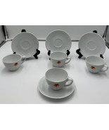 VISTA ALEGRE Set of 4 teacup &amp; 4 saucers Poppy PAPOILAS - £54.54 GBP