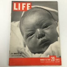 VTG Life Magazine March 14 1949 176 Mins. Old Dorothy McGuire Baby Newsstand - £14.88 GBP
