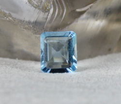 Rare Natural Blue Aquamarine Octagon Cut 1.60 Cts Gemstone Pendant Ring - £205.58 GBP