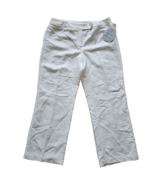 Emma James Wide Leg Pants Womens 16 Ivory Linen Blend Trousers Lined Was... - $32.79 CAD