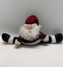 Christmas Santa Door Stop Decoration Heavy Weighted Soft Plush Stopper Sparkly - £7.40 GBP