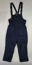 Lands&#39; End Women&#39;s 16 Nylon Shell Poly Insulated Snow Pants Bibs Dark Blue - $23.22