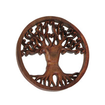 Vil skw17195 hand carved mahogany tree life wooden wall plaque r1a thumb200