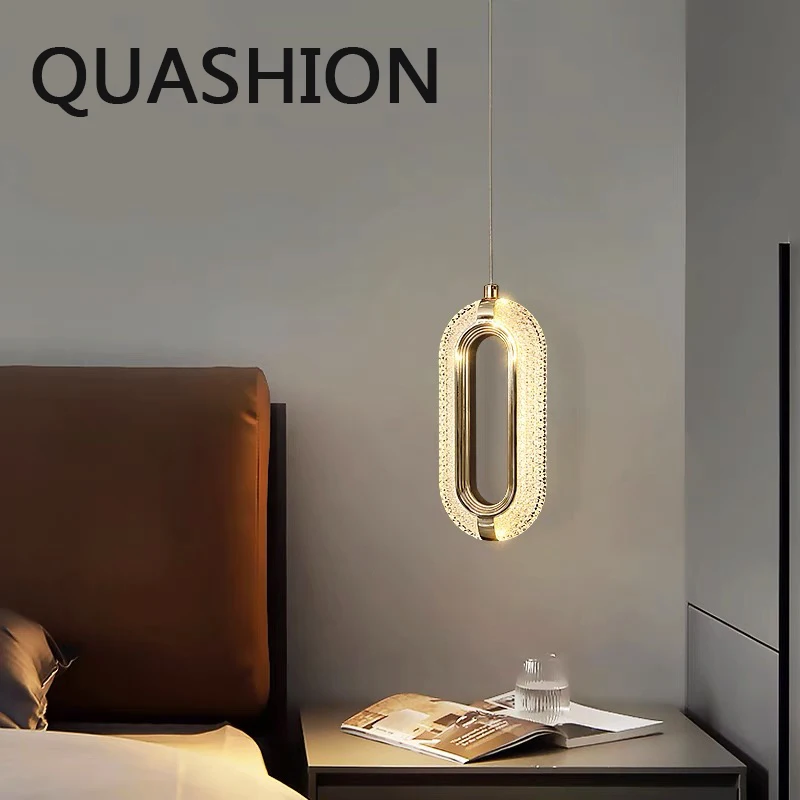 Home Decor LED Light Luxury Chandelier Acrylic Lampshade Living Room Han... - $40.09