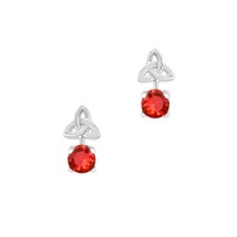 Celtic Birthstone Stud Earrings January - Garnet - 9502 - $21.46