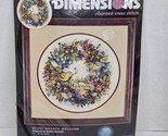 Vintage Dimension Christmas Berry Wreath Welcome Cross Stitch Kit Martha... - $96.95