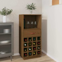 Wine Cabinet Honey Brown 45x34x100 cm Solid Wood Pine - £69.63 GBP
