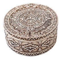 Pacific Giftware Aztec Round Box Jewelry Trinket Box Figurine - $24.73