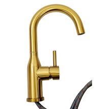 Wowow 2320201G Single Handle Gooseneck Bar Faucet with 360 Swivel - Brus... - $59.90