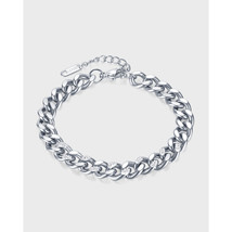  Hong Kong Style Street Shot Cuban Link Chain Bracelet  Cold Style Titanium Stee - $18.00