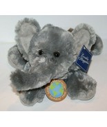 Dan Dee Elephant 12&quot; Gray Plush Lying Tummy Stuffed Animal 2009 Soft Toy... - £16.23 GBP