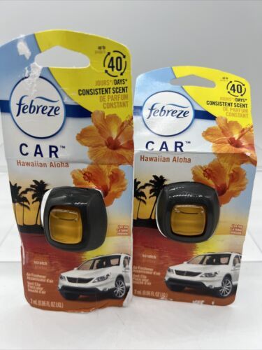 (2) Febreze Car Air Freshener Vent Clips Hawaiian Aloha .13oz 2 Count - $4.91