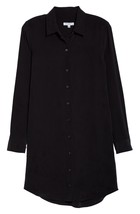 NWT Equipment Essential in True Black Silk Button Down Shirt Dress S $325 - £93.87 GBP