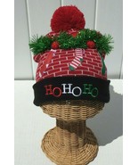 Kids Christmas Beanie Hat Knitted With Pom Pom and Lights Thick  #K - £6.84 GBP