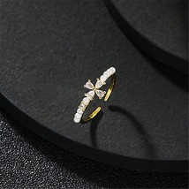 2021 New Arrival Trendy Crystal Simple Geometric Crystal Rings For Women Simulat - £7.20 GBP