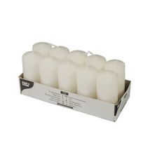 Papstar 17915 Pillar Candles Set of 10 40 x 90 mm White  - £26.22 GBP