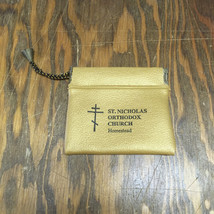Vintage St. Nicholas orthodox church Homestead PA small coin change  purse  - $19.75