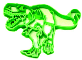 6x T Rex Dinosaur Animal Fondant Cutter Cupcake Topper 1.75 IN USA FD2354 - £6.25 GBP