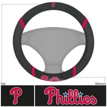 MLB Philadelphia Phillies Embroidered Mesh Steering Wheel Cover by FanMats - £22.30 GBP