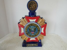 HERITAGE CHINA LIQUOR DECANTER EZRA BROOKS VETERANS OF FOREIGN WARS ANNI... - $13.81