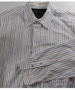 Tommy Hilfiger Mens Shirt Size Large Long Sleeve Multi Colored Stripe Co... - £9.40 GBP