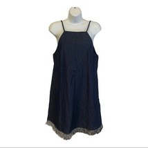Lumiere chambray “denim” string fringe dress - £15.77 GBP