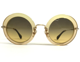 Miu Sonnenbrille SMU 13N PDA-1F2 Gold Klar Gelb Rahmen Mit Gelb Linsen - £131.36 GBP