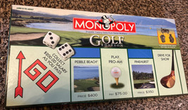 Monopoly Golf Edition Board Game 6 Collectible Pewter Tokens New Open Box 2000 - £19.77 GBP