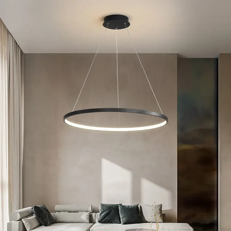 Modern Minimalist Ring LED Pendant Light for Living Dining Room Kitchen ... - $61.20+