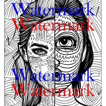 Mirror Reflections Across Dimensions - Single Page Digital Coloring Books: Downl - £2.39 GBP