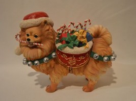 Danbury Mint Christmas Santa Pomeranian Dog Large Sculpture Figurine RARE - £155.74 GBP