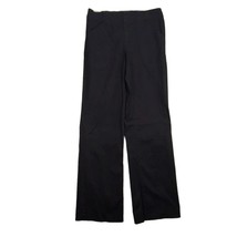 Vtg Y2K Banana Republic Martin Fit Women&#39;s 8L Black Wide Leg Trouser Pants 32x35 - $27.09