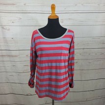 NWT Splendid Azalea Light Blue Stripe Roll-tab Sleeve Tshirt Size Large - $39.60