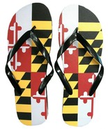 Maryland Flag Design Flip Flops Large Size 10-11 - £8.59 GBP