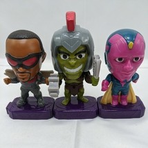 Lot Of (3) 2020 Marvel McDonald&#39;s Happy Meal Toys Hulk Falcon Vision - $12.82