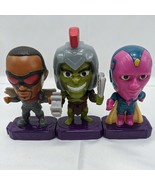Lot Of (3) 2020 Marvel McDonald&#39;s Happy Meal Toys Hulk Falcon Vision - $12.82