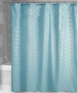 Silver Anchors on Blue Fabric Shower Curtain Bath Beach Summer House Cot... - £28.63 GBP