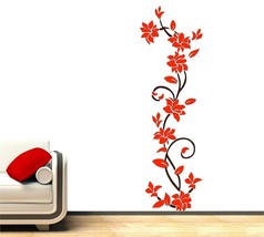 3D Modern Design Rose Flower Wall Stickers (2.5 x 33 x 116.8 cm) - £13.28 GBP