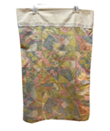 Fieldcrest perfection patchwork print vintage pillowcase yellow pink blu... - $10.39