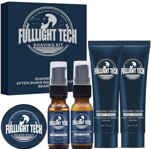 Fulllight Tech Shaving Kit, Cream, After-Shave Balm, Pre-Shave Oil &amp; Soap - $9.46