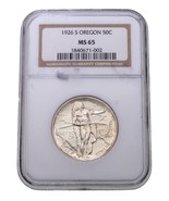 1926-S 50C Oregon Commémoratif Demi Dollar Classé Par NGC Comme MS65 - $6,312.68 MXN
