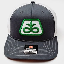 Richardson 112 Trucker Cap Hat Mesh Snapback Gray White Pioneer Seed Patch - $29.69