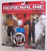 NEW! 2006 Jakk&#39;s Adrenaline &quot;Umaga&quot; &amp; &quot;Estrada&quot; Action Figure Set WWE [1... - £31.34 GBP