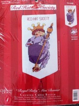 Candamar Designs Red Hat Society Royal Ruby Mini Banner Counted Cross St... - $18.99