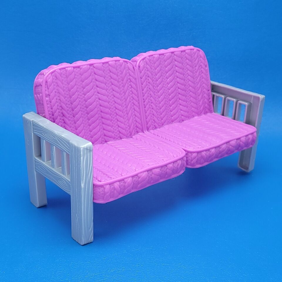 Barbie Purple Sofa Couch Only 2014 Mattel BJN60 Dreamhouse Dollhouse Furniture - $12.46