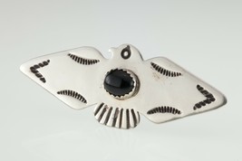Three Smokes Trading Co. Sterling Bird Brooch w/ Onyx Center Stone 6.6g - $100.17