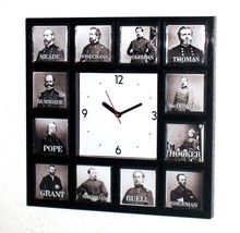 Ihe Civil War Union Soldiers Clock with 12 pictures - £24.98 GBP