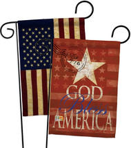God Bless America - Impressions Decorative USA Vintage - Applique Garden Flags P - £24.37 GBP